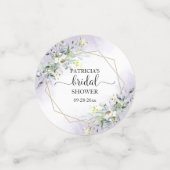 Grüne Vegetation Watercolor Lila Brautparty Konfetti (Klein Vorderseite)