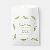 Grüne Veggie Sweet Pea in Pod Baby Dusche Geschenktütchen (Vorderseite)