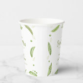 Grüne Veggie Sweet Pea in Pod Baby Dusche Pappbecher (Rechts)