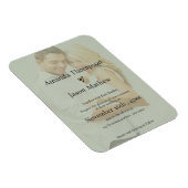 Grüne Vellum-Stileinladung zur Hochzeitsfeier Magnet (Rechte Seite)