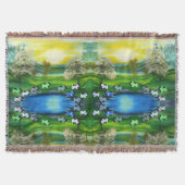 Grüne Venus-Schotten am Teich Decke (Vorderseite)