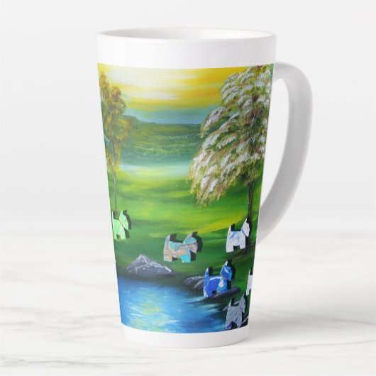 Grüne Venus-Schotten am Teich Milchtasse (Rechte Ecke)