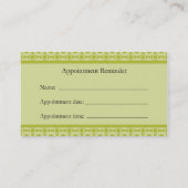 Grüne Verabredungs-Erinnerungs-Karte Terminkarte (Rückseite)