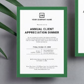 Grüne Veranstaltung für Unternehmen Einladung
