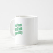 Grüne Verantwortung Kaffeetasse (Vorderseite Links)