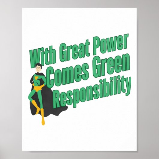Grüne Verantwortung Poster (Vorne)