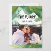 Grüne Verlobung der Wasserfarben Einladung (Rückseite)