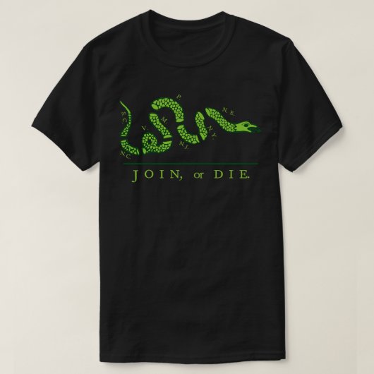 Grüne Version beitreten oder Die T-Shirt (Design vorne)