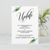 Grüne verspätete Hochzeit "Update" Ankündigung (Stehend Vorderseite)