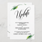 Grüne verspätete Hochzeit "Update" Ankündigung (Vorne/Hinten)