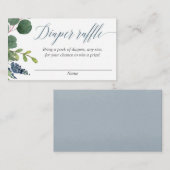 Grüne verstaubte blaue botanische Gewinnerkarten Begleitkarte (Vorne/Hinten)