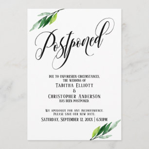 Grüne vertagte Hochzeitsankündigung Einladung