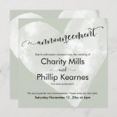 Grüne Vertagung der Hochzeitsankündigung (Vorne/Hinten)