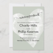 Grüne Vertagung der Hochzeitsankündigung (Vorderseite)