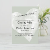 Grüne Vertagung der Hochzeitsankündigung (Stehend Vorderseite)