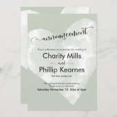 Grüne Vertagung der Hochzeitsankündigung (Vorne/Hinten)