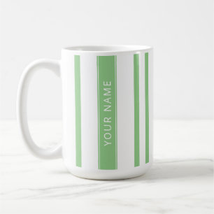 Grüne vertikale Streifen mit der Tasse Ihres Namen