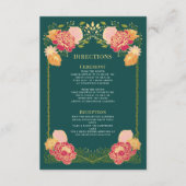 Grüne verzauberte Gartenblumenstrasse Begleitkarte (Vorderseite)