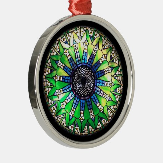 Grüne Verzierung Tiffanys Ornament Aus Metall (Rechts)