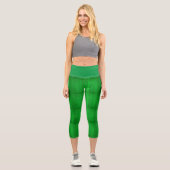 "Grüne Vibrationen" Hochwaiste Leggings (Vorderseite)