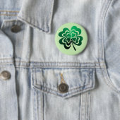 Grüne Vierblättriges Kleeblatt Button (Beispiel)