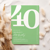 Grüne vierzigste Party Einladungen