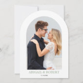 Grüne Vintag florale Wappen Monogramm Hochzeit Einladung (Rückseite)