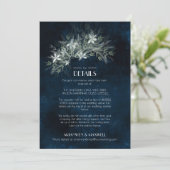 Grüne Vintage Bouquet, Einzelheiten zur Hochzeit Einladung (Stehend Vorderseite)