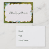 Grüne Vintage französische nennende mit Telefonnummerkarte (Vorne/Hinten)