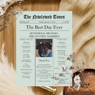 Grüne Vintage Hochzeit Einladung