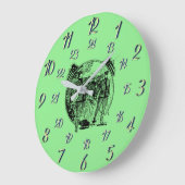 Grüne Vintage Militärzeit große Uhr (Winkel)