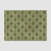Grüne Vintage Schädel Seidenpapier (Vorderseite)