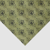 Grüne Vintage Schädel Seidenpapier (Ausschnitt)