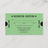 Grüne Vintage Sitzplatzreservierung Termine (Vorderseite)