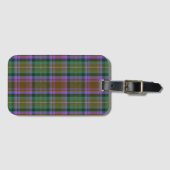 Grüne Violette Erde Tartan Kariert Gepäckanhänger (Vorderseite (Horizontal))