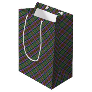 Grüne Violette Erde Tartan Kariert Mittlere Geschenktüte