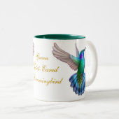 Grüne violette ohrige Kolibri-Tasse Zweifarbige Tasse (VorderseiteRechts)