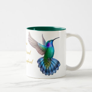 Grüne violette ohrige Kolibri-Tasse Zweifarbige Tasse