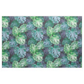 Grüne Violette Tropische Monstera-Blätter Stoff (Fat Quarter (45,7 x 55,9 cm))