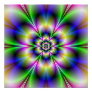 Grüne Violette und blaue Blume Zazzle Perfektes Po Poster