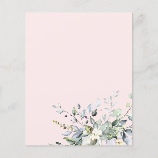 Grüne Virtual Brautparty Einladung (Rückseite)