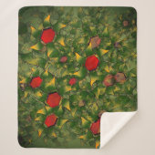 Grüne, virtuelle Blütenblätter, Blätter und rote H Sherpadecke (Vorderseite)