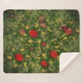 Grüne, virtuelle Blütenblätter, Blätter und rote H Sherpadecke (Vorderseite (Horizontal))