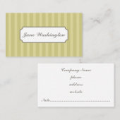 Grüne Visitenkarte (Vorne/Hinten)