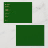 Grüne Visitenkarte (Vorne/Hinten)