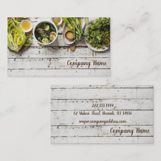 Grüne Visitenkarte (Vorne/Hinten)