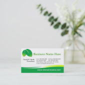 Grüne Visitenkarte (Stehend Vorderseite)