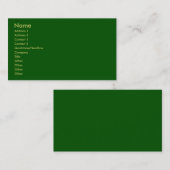 Grüne Visitenkarte (Vorne/Hinten)