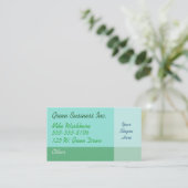 Grüne Visitenkarte (Stehend Vorderseite)