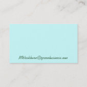 Grüne Visitenkarte (Rückseite)